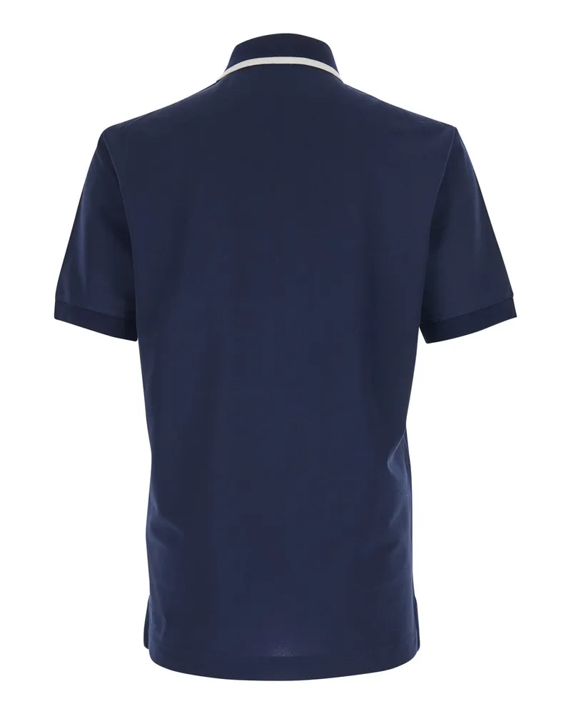Dolce & Gabbana Logo-Embroidered Polyester Tech Polo — Navy Navy
