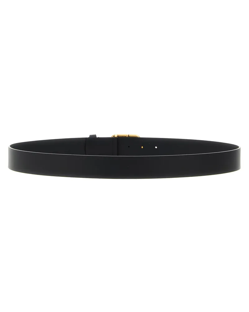 Balenciaga Men's Black Calfskin Regular Belt Black