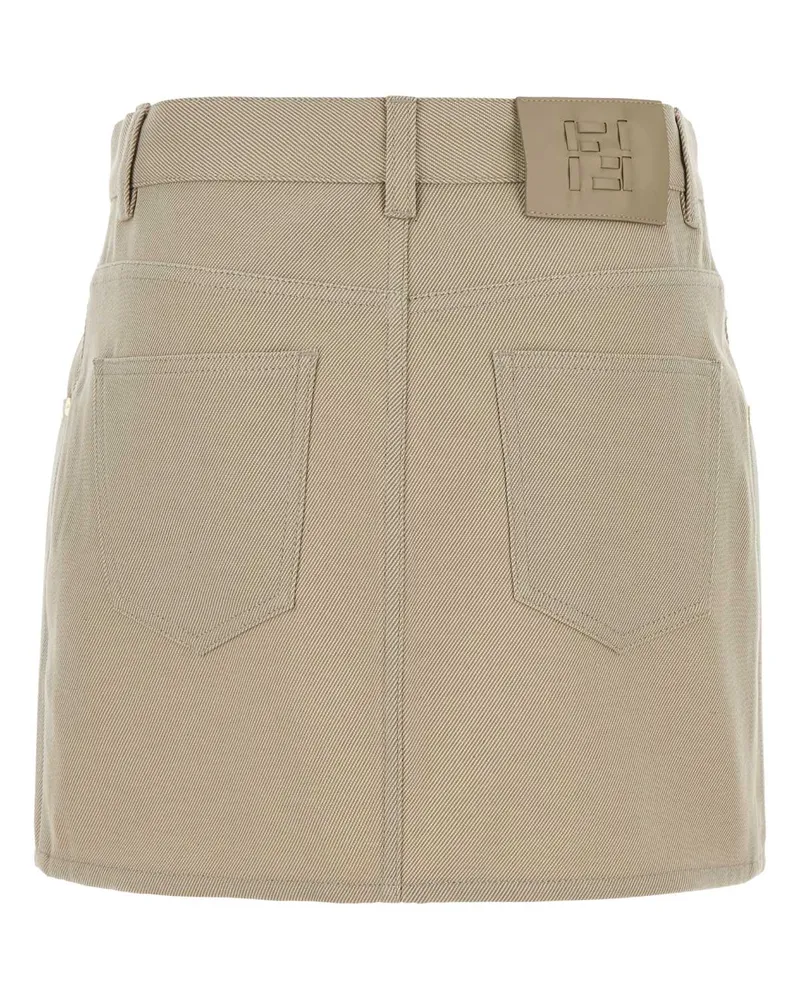 Fendi Women's Beige Drill Mini Skirt Lido-26 Exterior: Cotton Gonne Beige