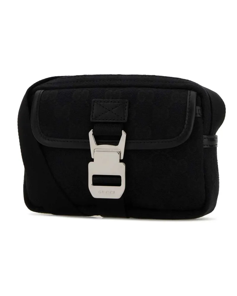 Gucci Men's Black Canvas Mini Crossbody Bag Blackblackblack Borse A Tracolla Black
