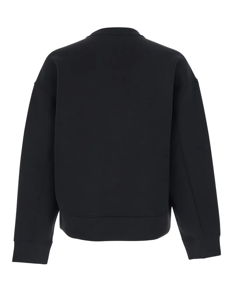 Calvin Klein Men Crewneck Sweatshirt Black Tech Fabric Polyester Sweatshirts Sweater Black