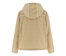 Women's Beige Polyester Shell Jacket Clothing