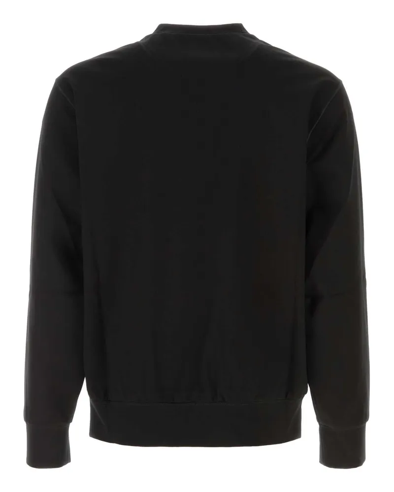 Prada Men's Black Stretch Jersey Sweatshirt Nero Felpe Sweater Black