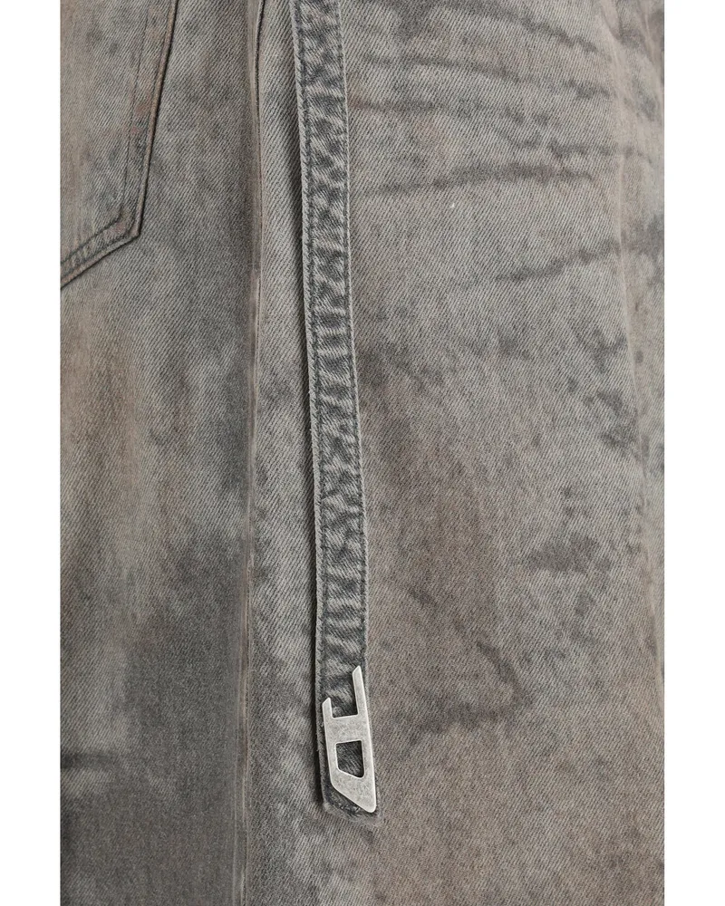 Diesel Women's Skirt De-Morika-Fsi Grey Lyocell Gray