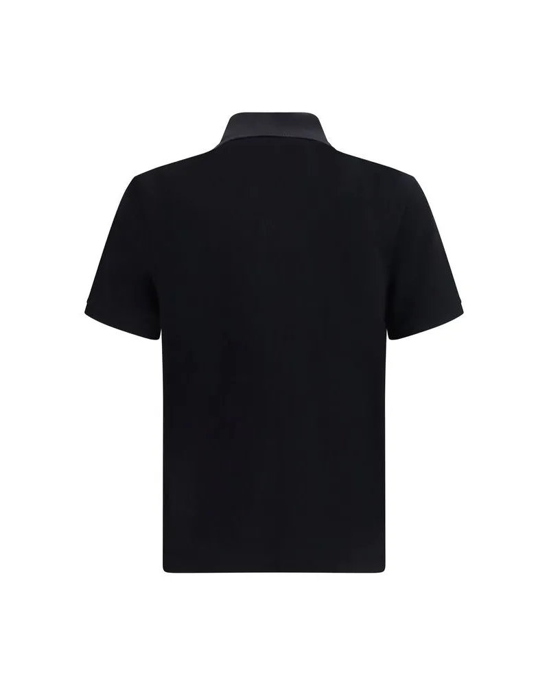 Moose Knuckles Men's Black Cotton Polo Shirt Black