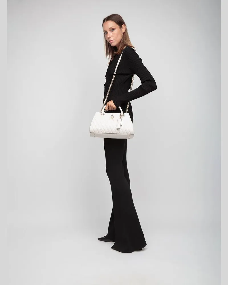 Guess Synthetic Satchel — Beige Beige