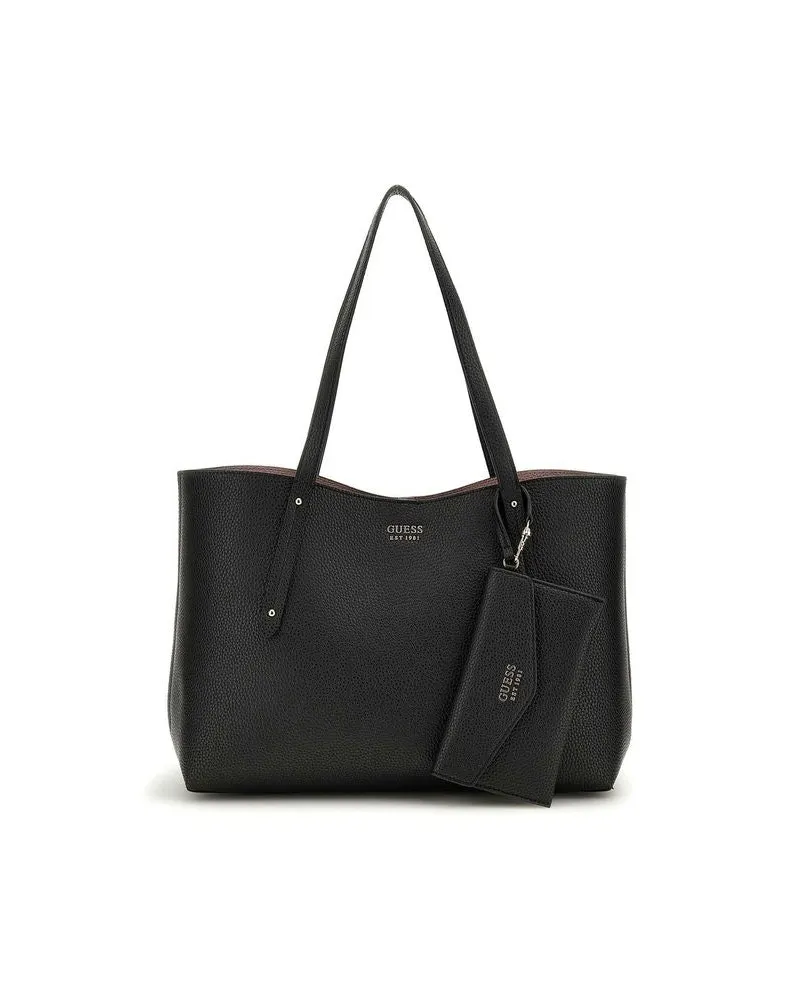 Guess Women's Tote Bag Black Polyurethane - Tote-Bags Black
