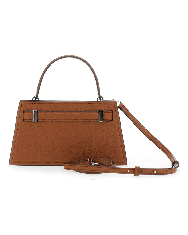 Tory Burch Women's Crossbody Bag Petite Lee Radziwill Brown Cow Leather Handbags Hand Brown