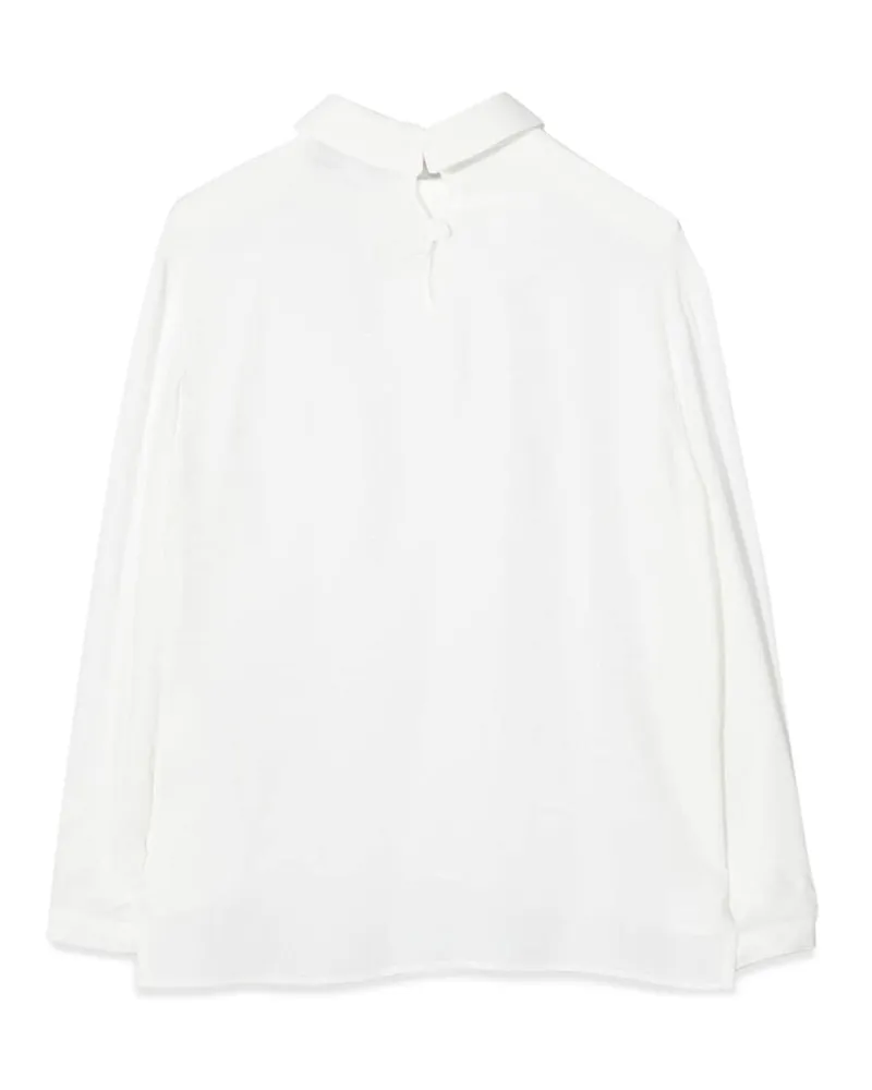 Simonetta Silk-Blend Acetate Shirt — Beige Beige