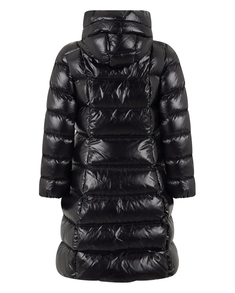 Moncler Quilted Hooded Parka Down Jacket — Black Black