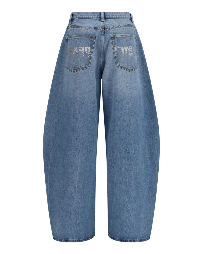 Alexander Wang Women's Crystal Balloon Jeans Vintage Light Indigo Cotton Blue