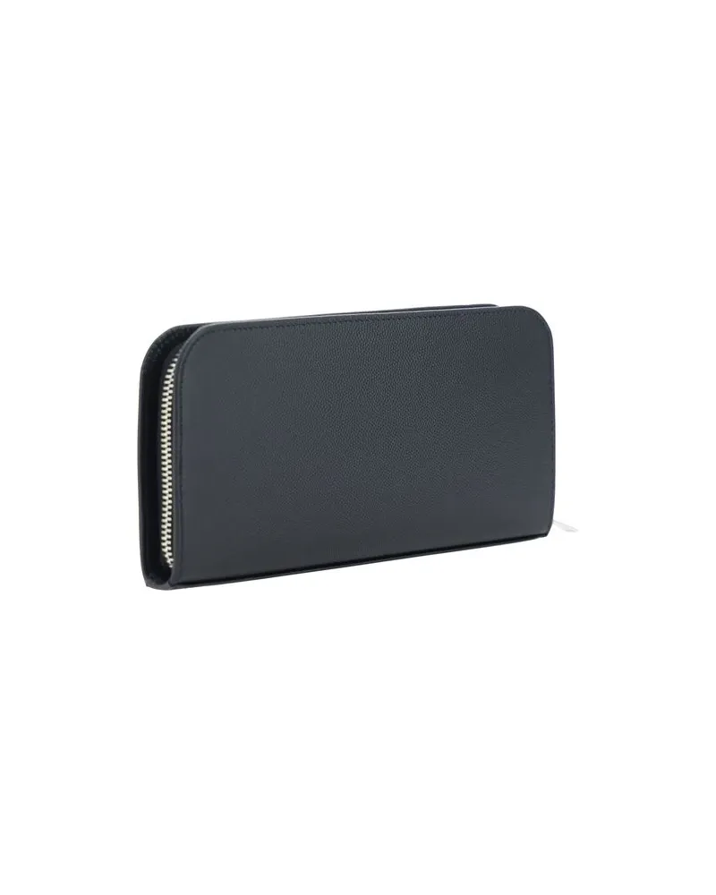Saint Laurent Men's Black Calf Leather Bos Taurus Wallet Black