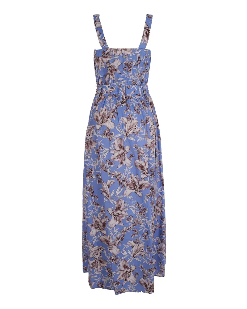 Liu Jo Women's Dress Cotton Indigo Blue Wave Liles Evening Suits Blue