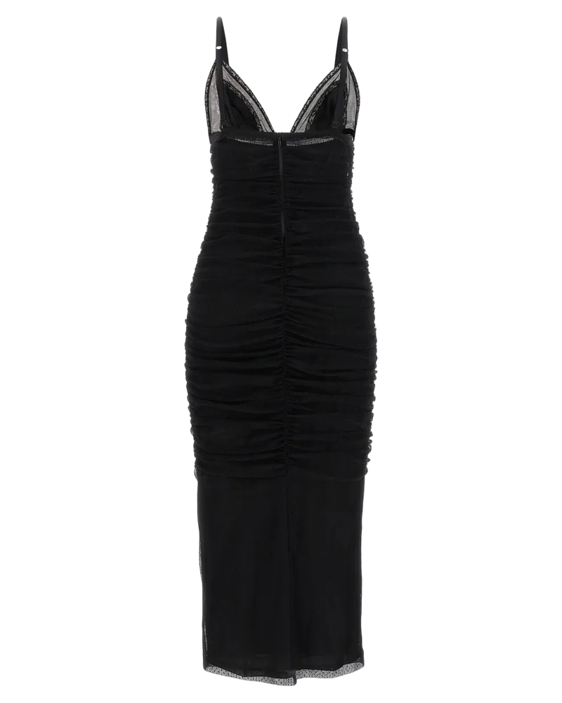 Dolce & Gabbana Women's Black Polyamide Midi Dress Black