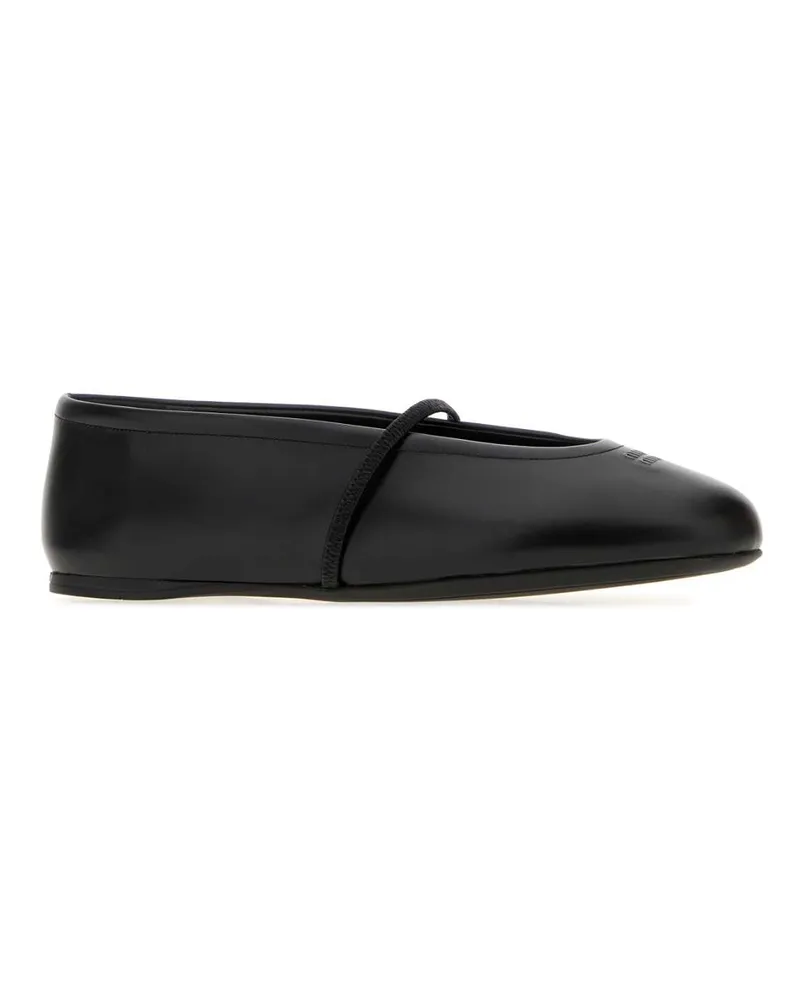 Miu Miu Women's Black Leather Ballerinas Sneaker Calf Black