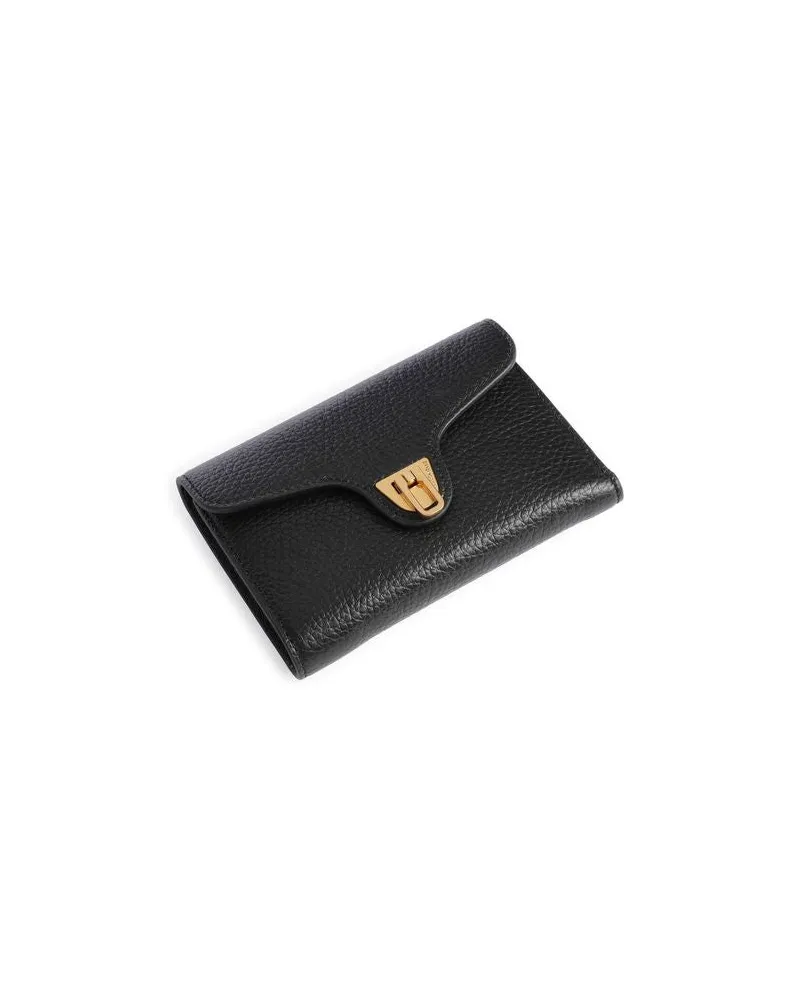 Coccinelle Women's Wallet Black Bovine Leather Bags Black