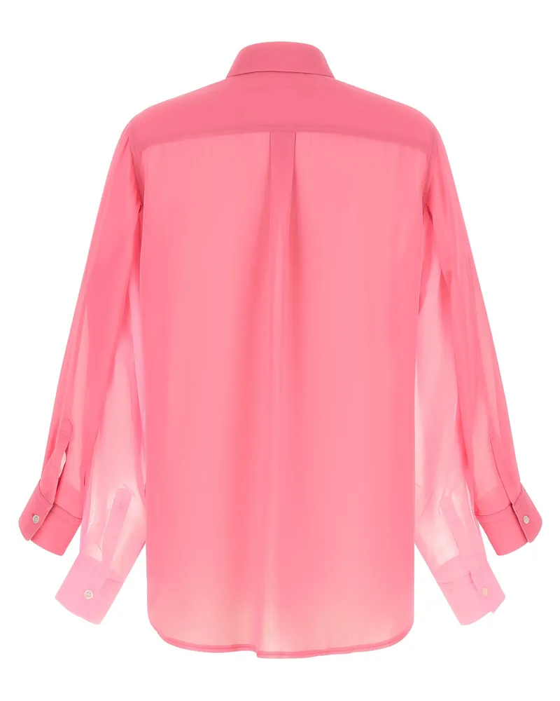 Comme des Garçons Double-Sleeve Technical Chiffon Blouse — Multicolor Multicolor