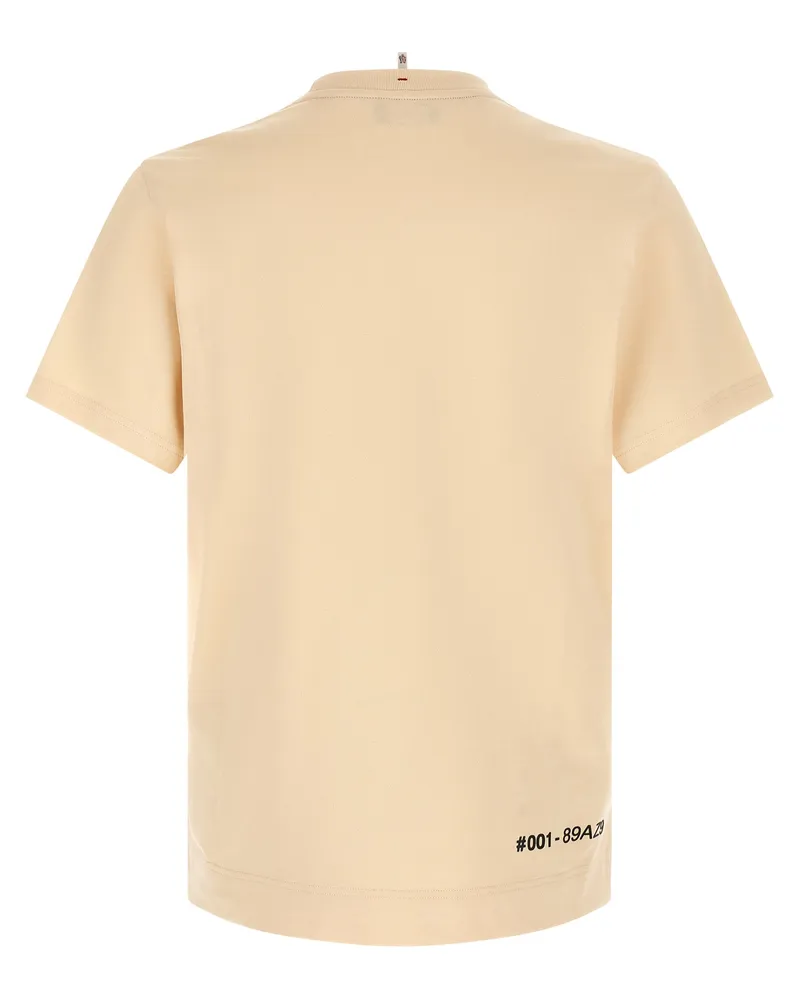 Moncler Logo-Printed Cotton T-Shirt — Beige Beige