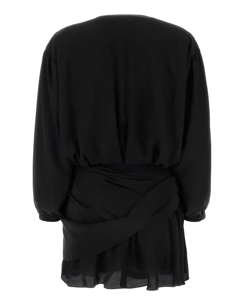 Balenciaga Women's Black Crepe Mini Dress Exterior: Silk Abiti Black