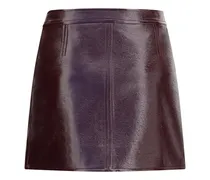 Women's Vinyl Mini Skirt Burnt Red