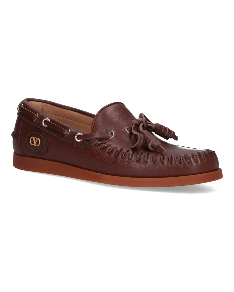 Valentino Garavani Women's Flat Shoes Brown Upper: Buffalo Leather Brown