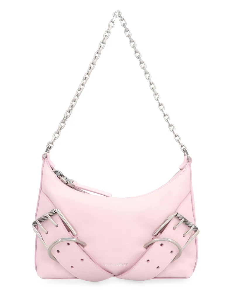 Givenchy Women's Voyou Leather Shoulder Bag Pink Calfskin Handbags Hand Pink
