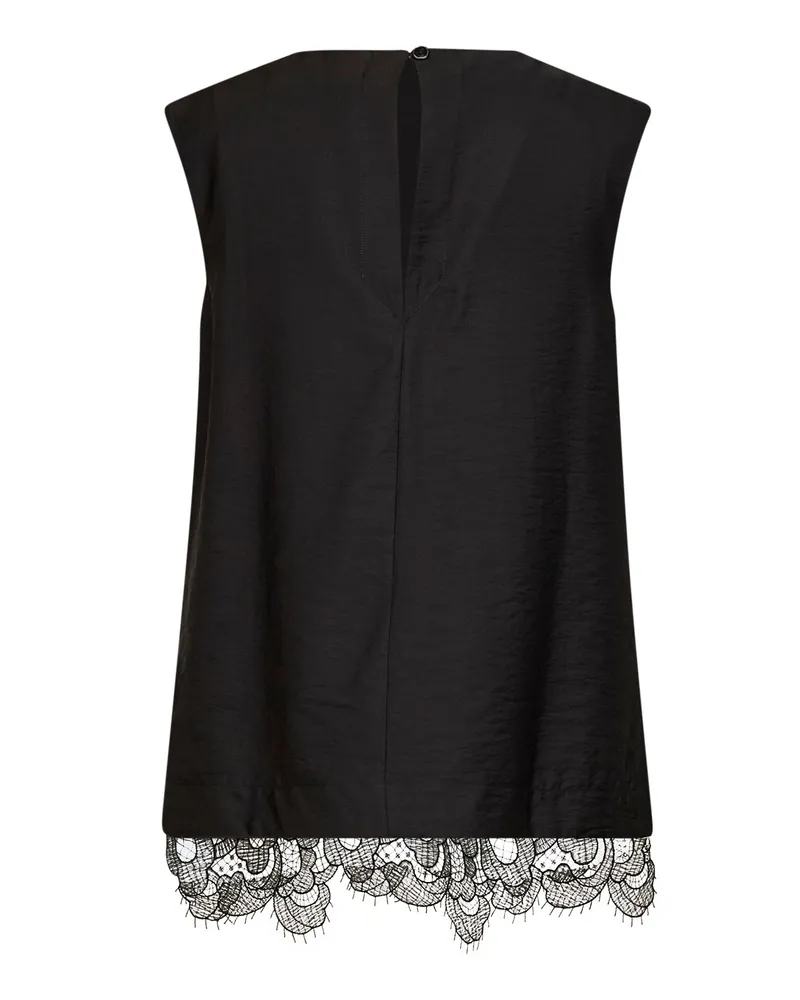 Studio Nicholson Women's Sleeveless Top Linna Black Wool-Blend Virgin Wool Tops Black
