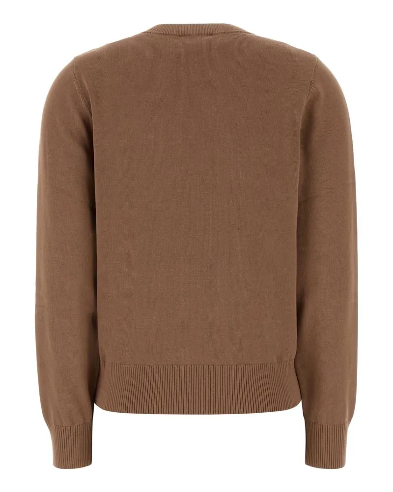 Ganni Women's Biscuit Cotton Sweater Camel Exterior: Organic Felpe Camel