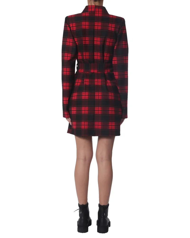 Unravel V-Neck Short Dress — Red Red