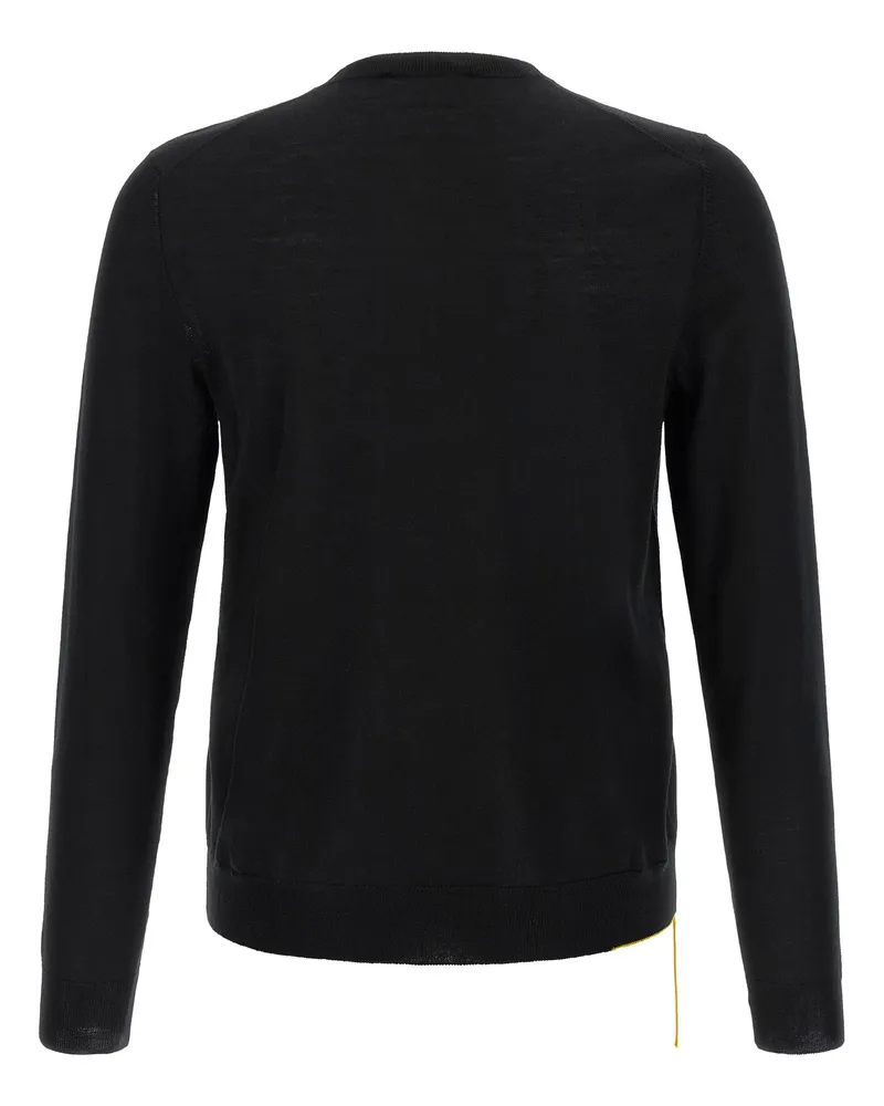 Fendi Virgin Wool Crew Neck Sweater — Black Black