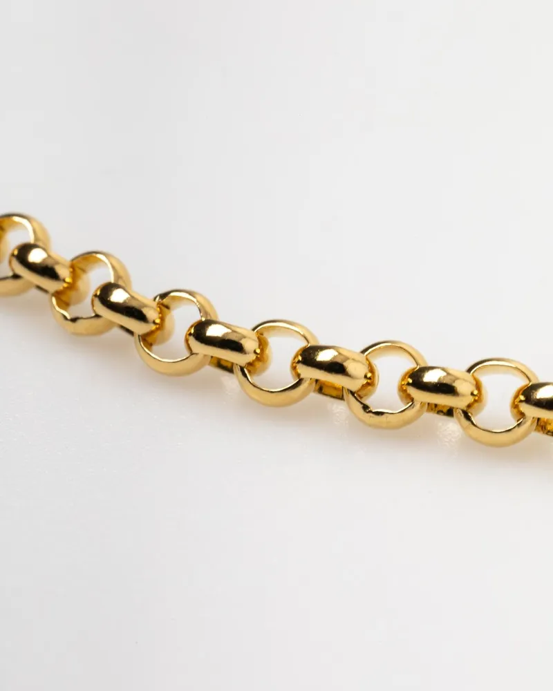 Bar Jewellery Chunky Belcher Necklace — Gold Gold