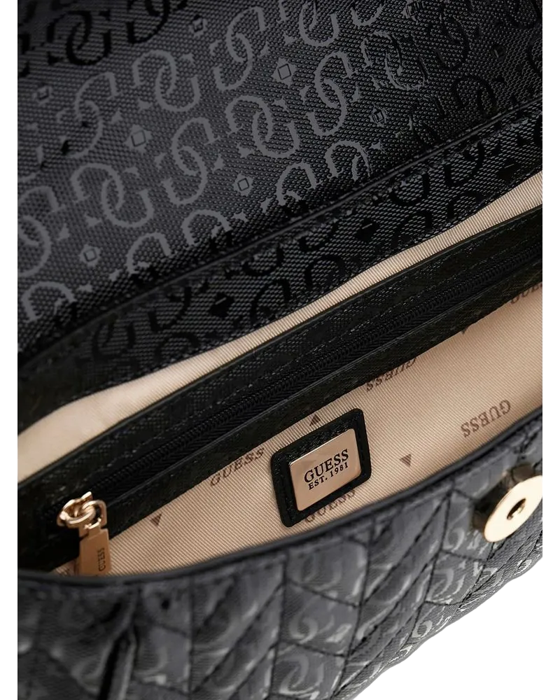 Guess Women's Crossbody Bag Black Polyurethane Crossbody-bags Black
