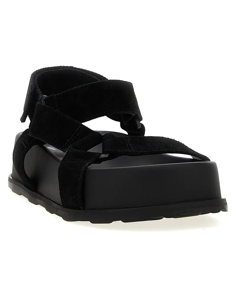 Moschino Calfskin Platform Sandal — Black Black