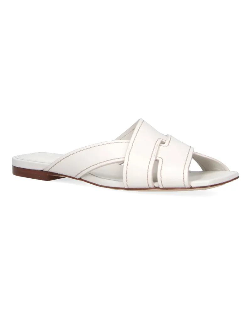 TOD'S Women's Sandals White Outer: Calf Leather White