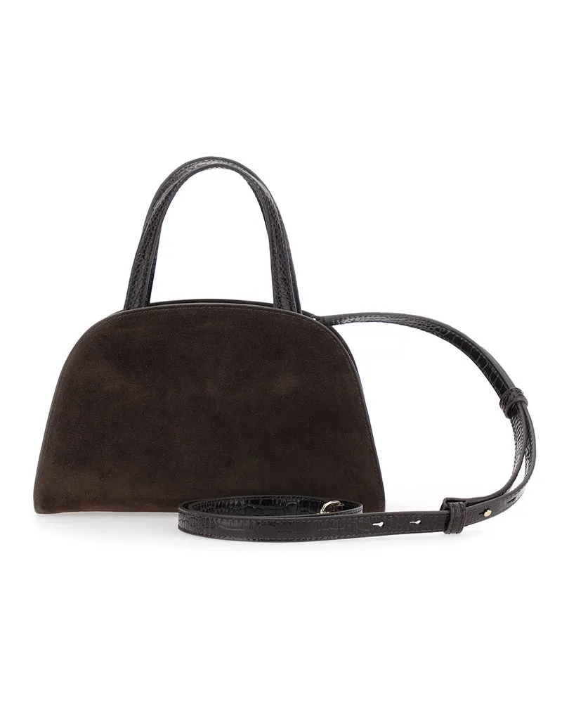 Tory Burch Women's Tote Bag Romy Brown Leather Calf Brown