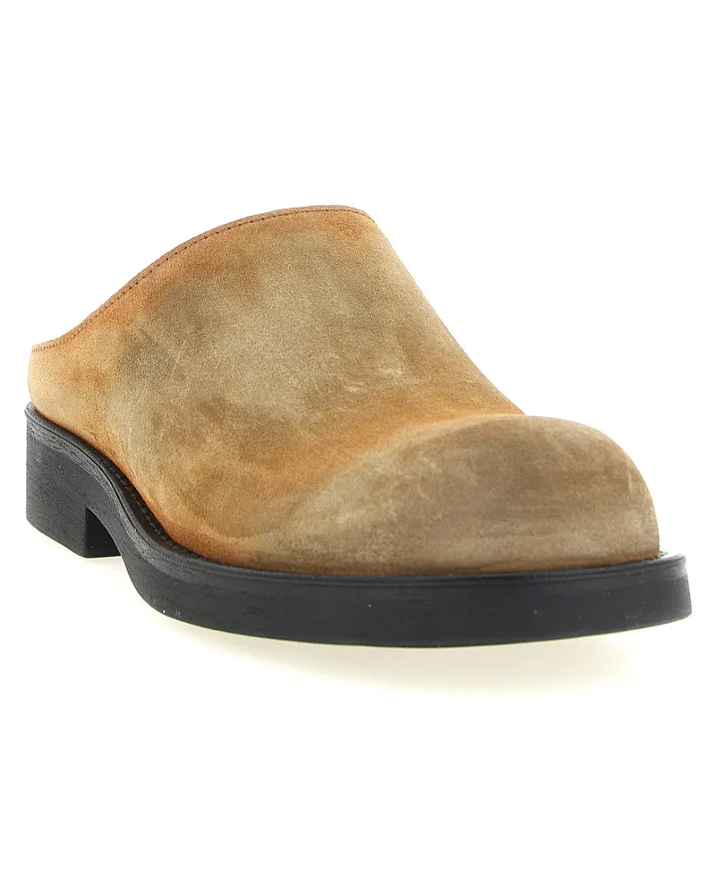 Maison Margiela Men's Beige Cowhide Mules Beige