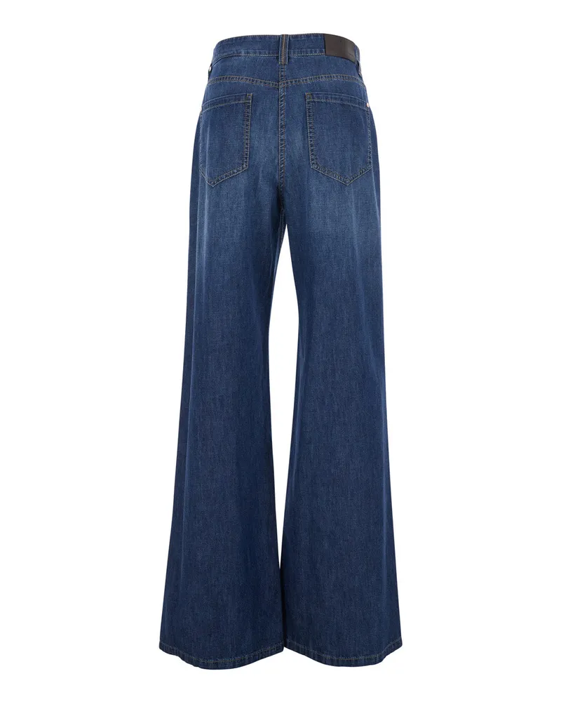 Brunello Cucinelli Five-Pocket Denim Jeans — Blue Blue