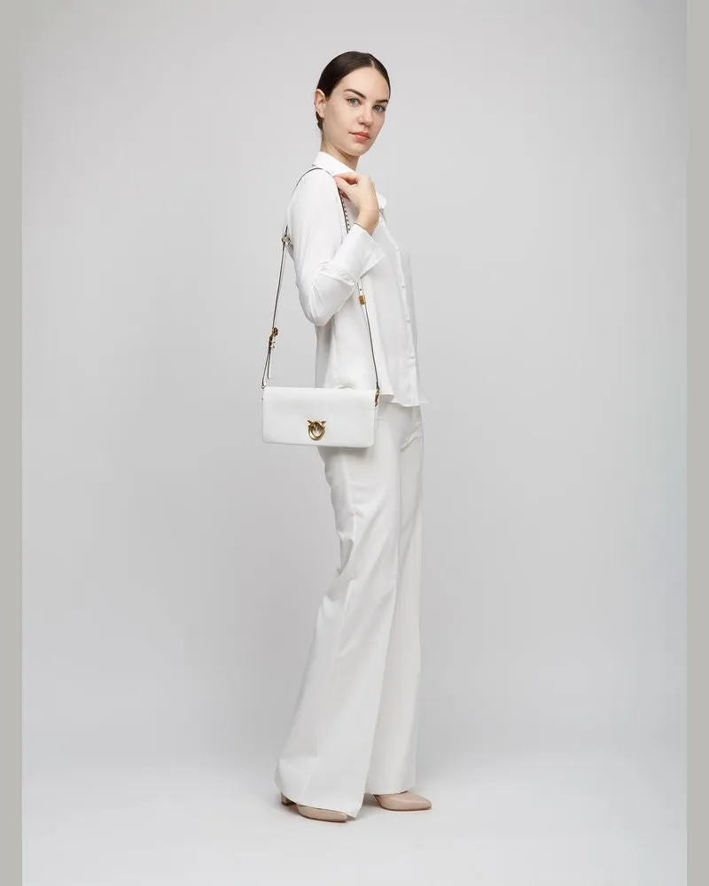 Pinko Women's Shoulder Bag White Leather - Shoulder-Bags White