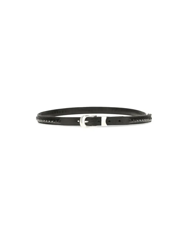 Our Legacy Studded Calf Leather Belt — Black Black