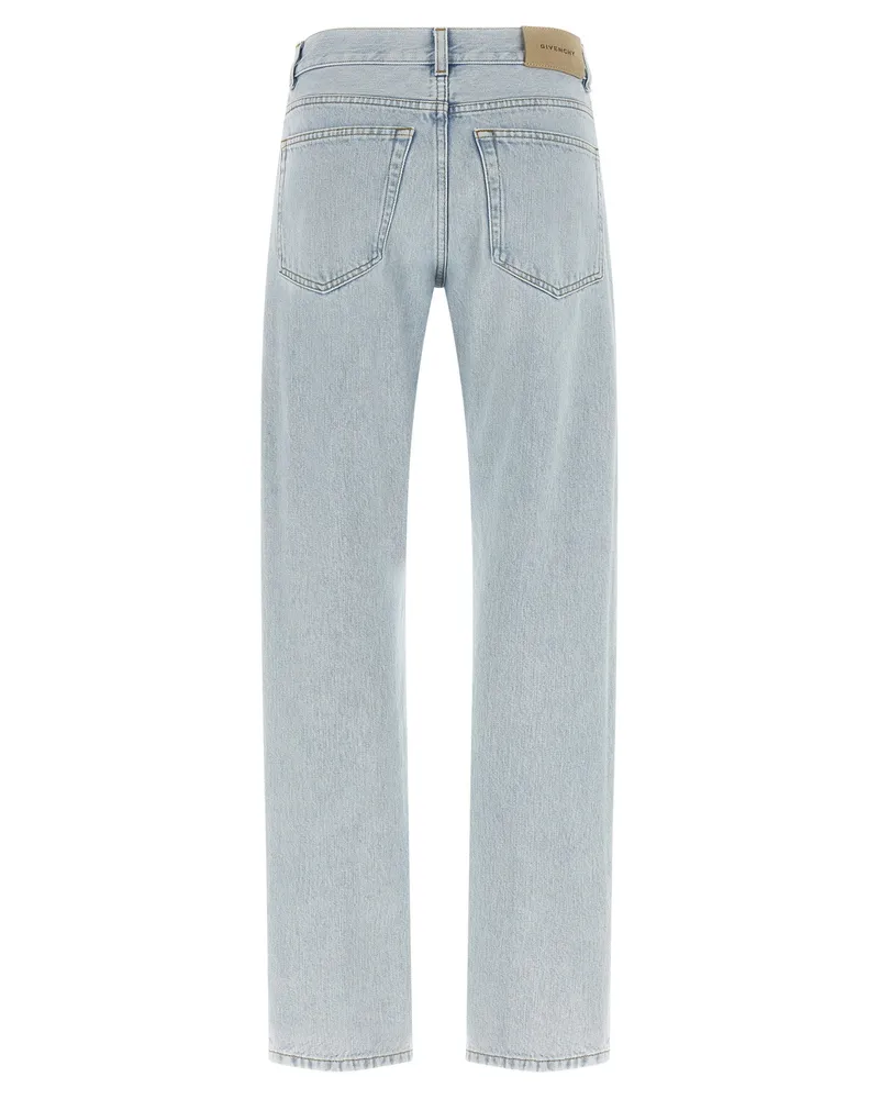 Givenchy Light-Wash Straight-Leg Jeans — Blue Blue