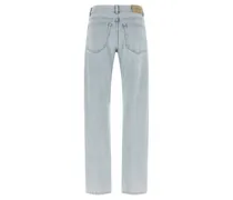 Light-Wash Straight-Leg Jeans — Blue