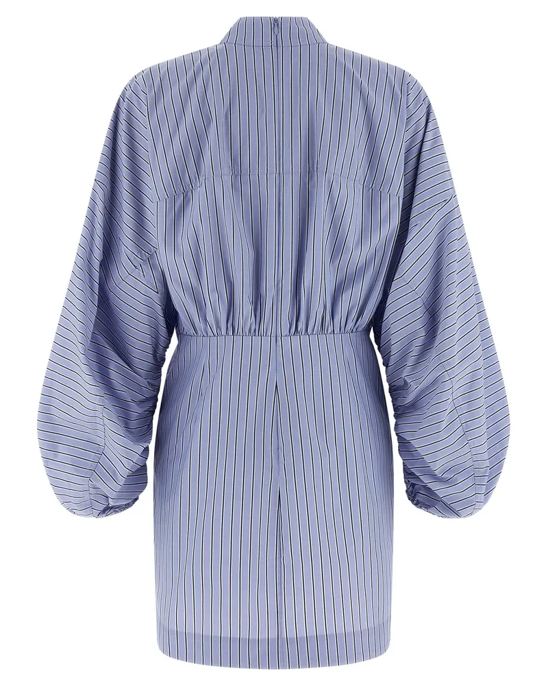 Zimmermann Striped Cotton Poplin Dress — Blue Blue