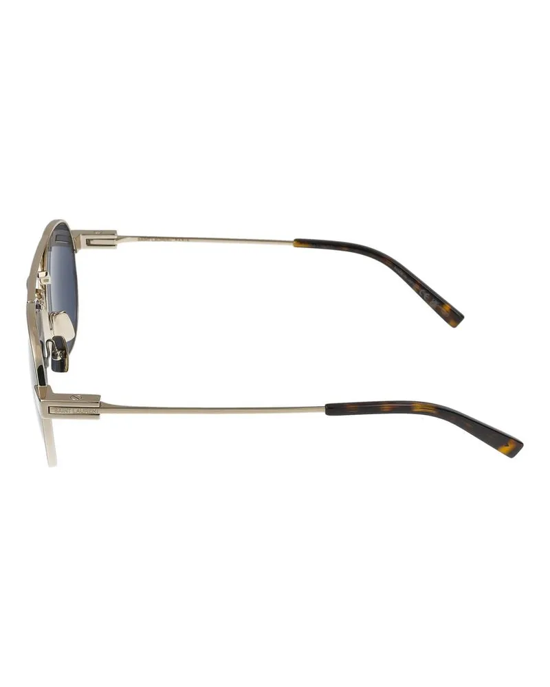 Saint Laurent Men's Sunglasses  Sl 708 005 Gold Blue 19-140 Metal Gold