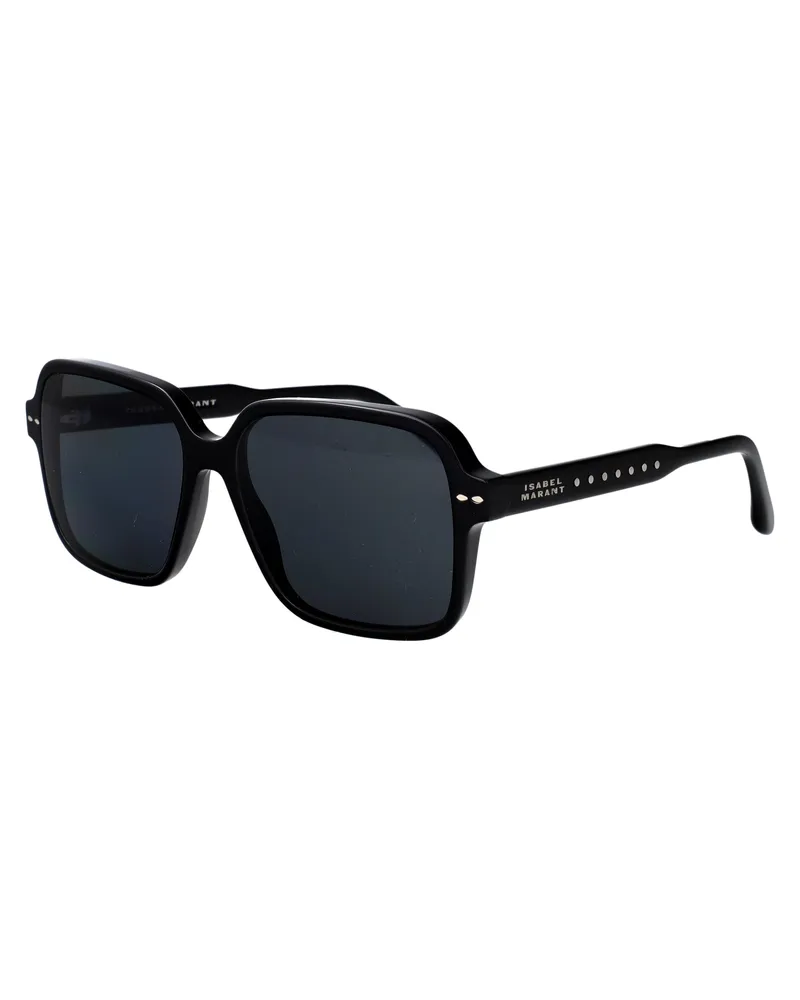 Isabel Marant Square Acetate Sunglasses — Black Black