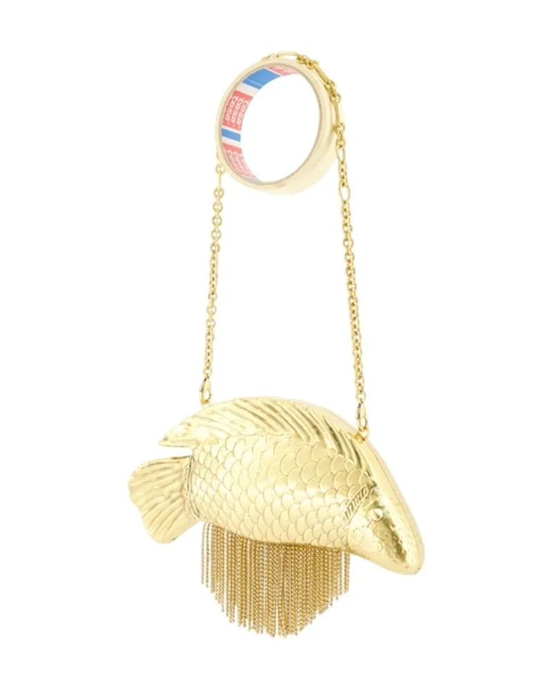 Cult Gaia Neemo Clutch — Gold Gold