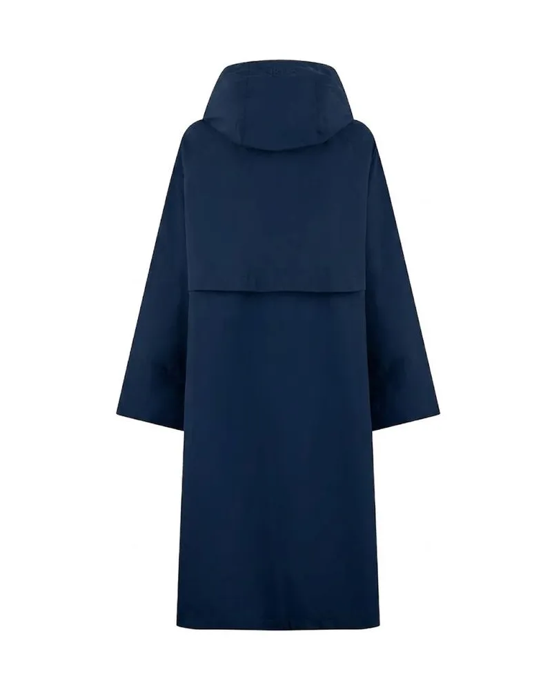 Herno Women Blue Polyester Coat Clothing Navy