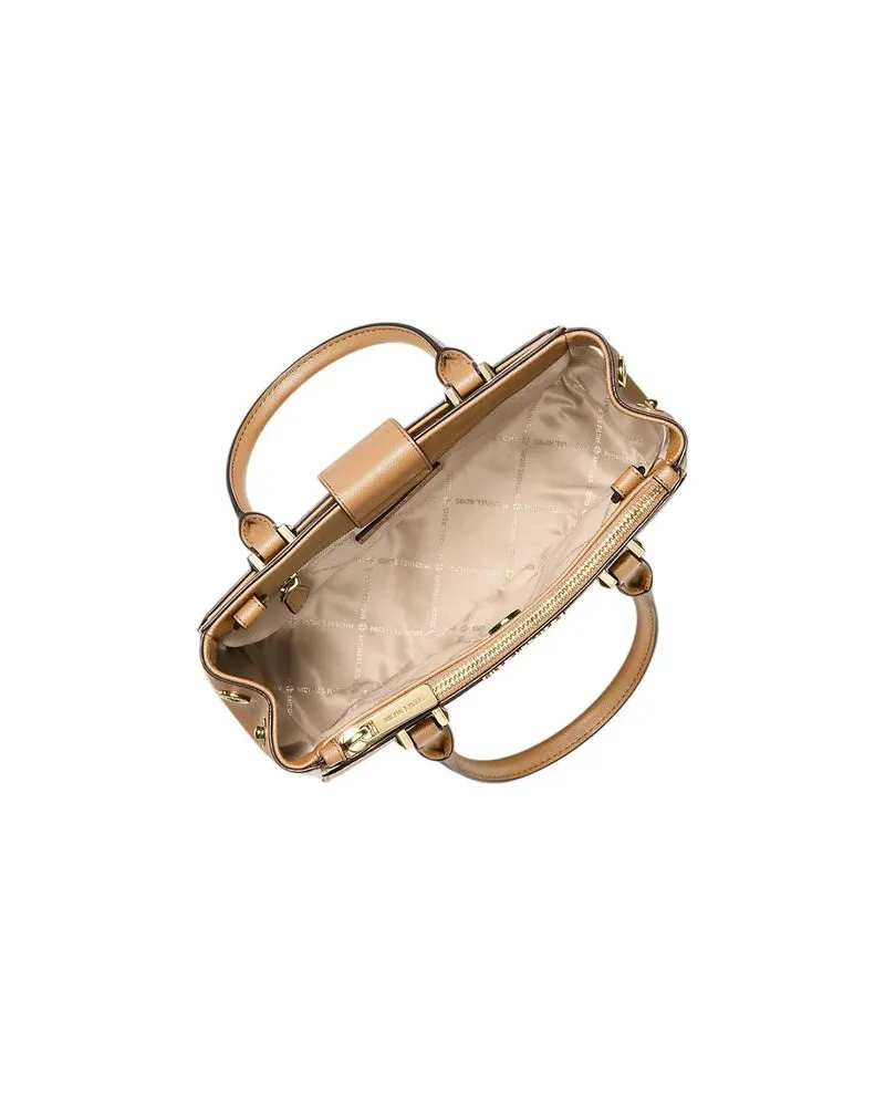 Michael Kors Leather Shoulder Bag — Camel Camel