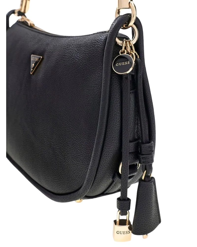 Guess Women's Shoulder Bag Black Polyurethane - Shoulder-Bags Black