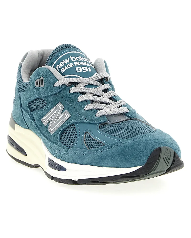 New Balance Suede and Mesh Sneaker — Teal Teal