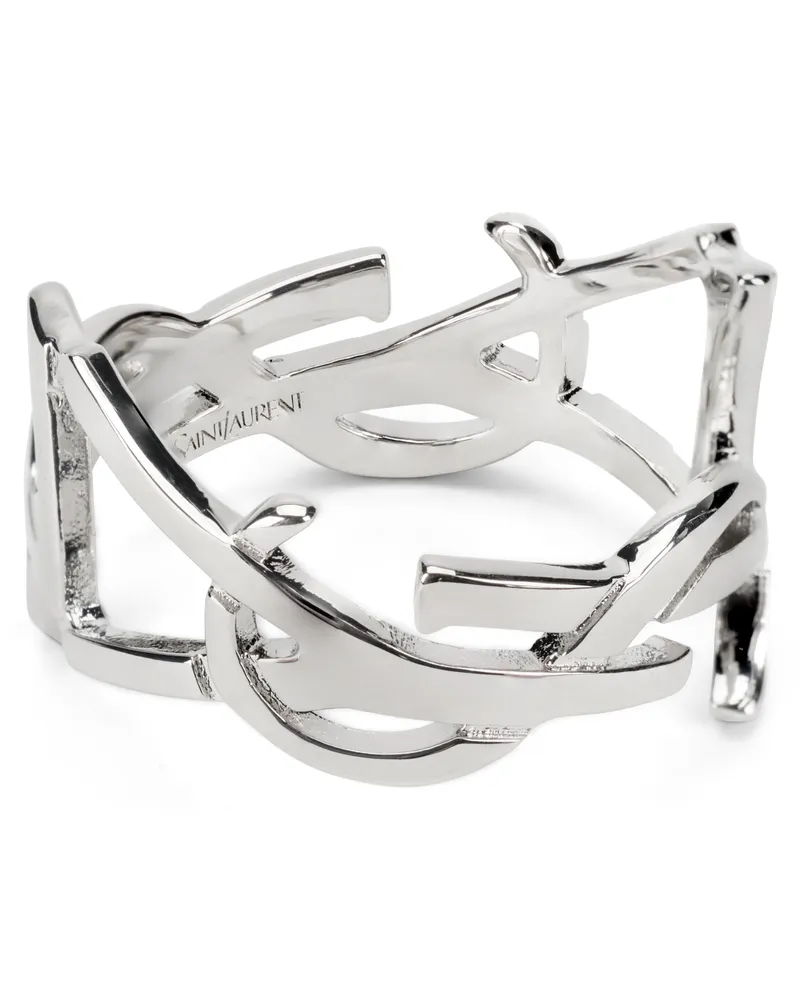 Saint Laurent Women's Scarf Ring Cassandre Silver Brass Body Jewellery Silver
